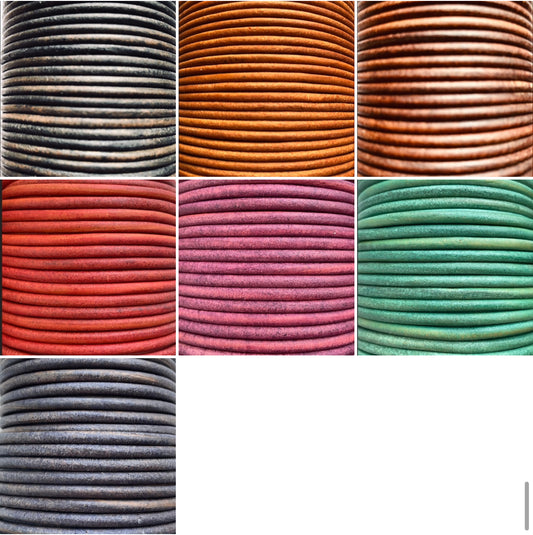 Antique 4mm Leather Cord Round Real Genuine Craft Jewellery String Rope Lace Thong
