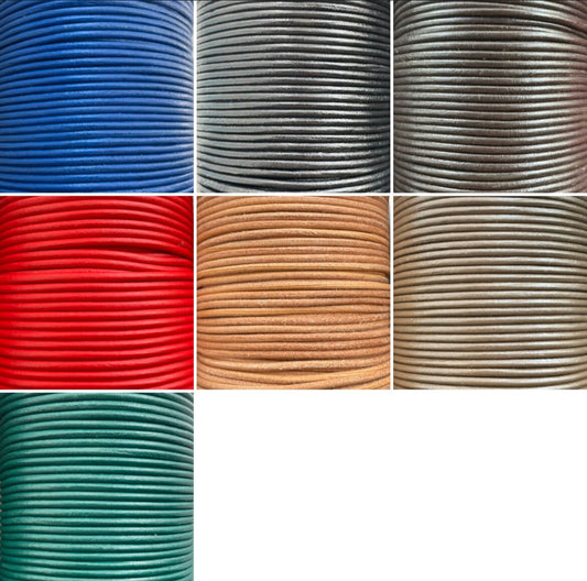 2.5mm Leather Cord Round Real Genuine Craft Jewellery String Rope Lace Thong