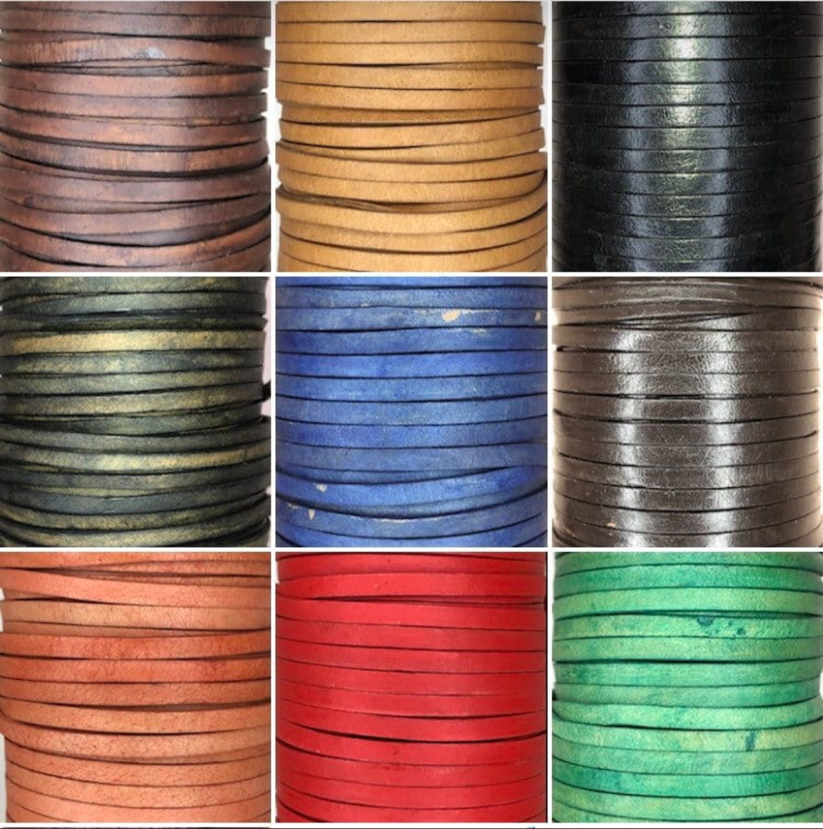 Flat Leather Cord 5mm Real Genuine Craft Jewellery String Rope Lace Thong