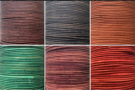 Leather Cord 1.5mm Round Antique Real Genuine Craft Jewellery Necklace Rope String Lace Thong