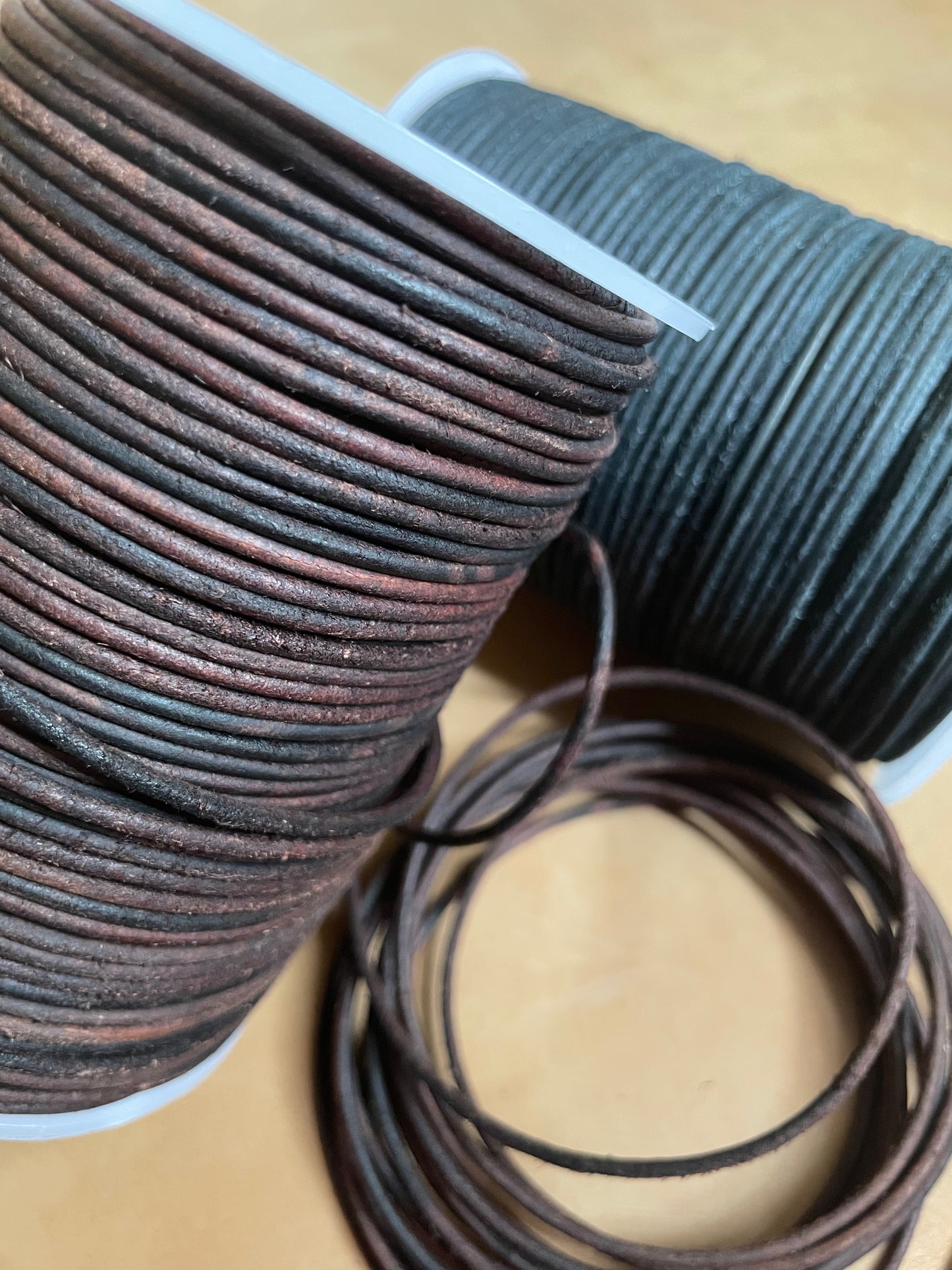 Leather Cord 2mm Distressed Round Real Genuine Craft Jewellery String Lace Thong